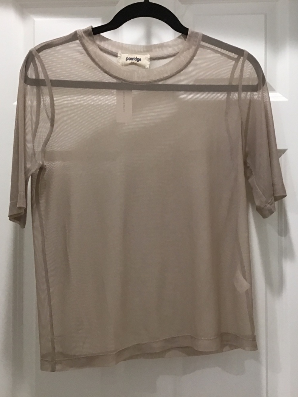 Anthropologie Porridge sheer mesh Tee NWT